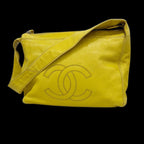 Yellow Leather Chanel Shoulder Bag