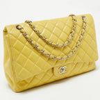 Yellow Leather Chanel Flap Bag