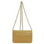 Yellow Leather Chanel Wallet On Chain