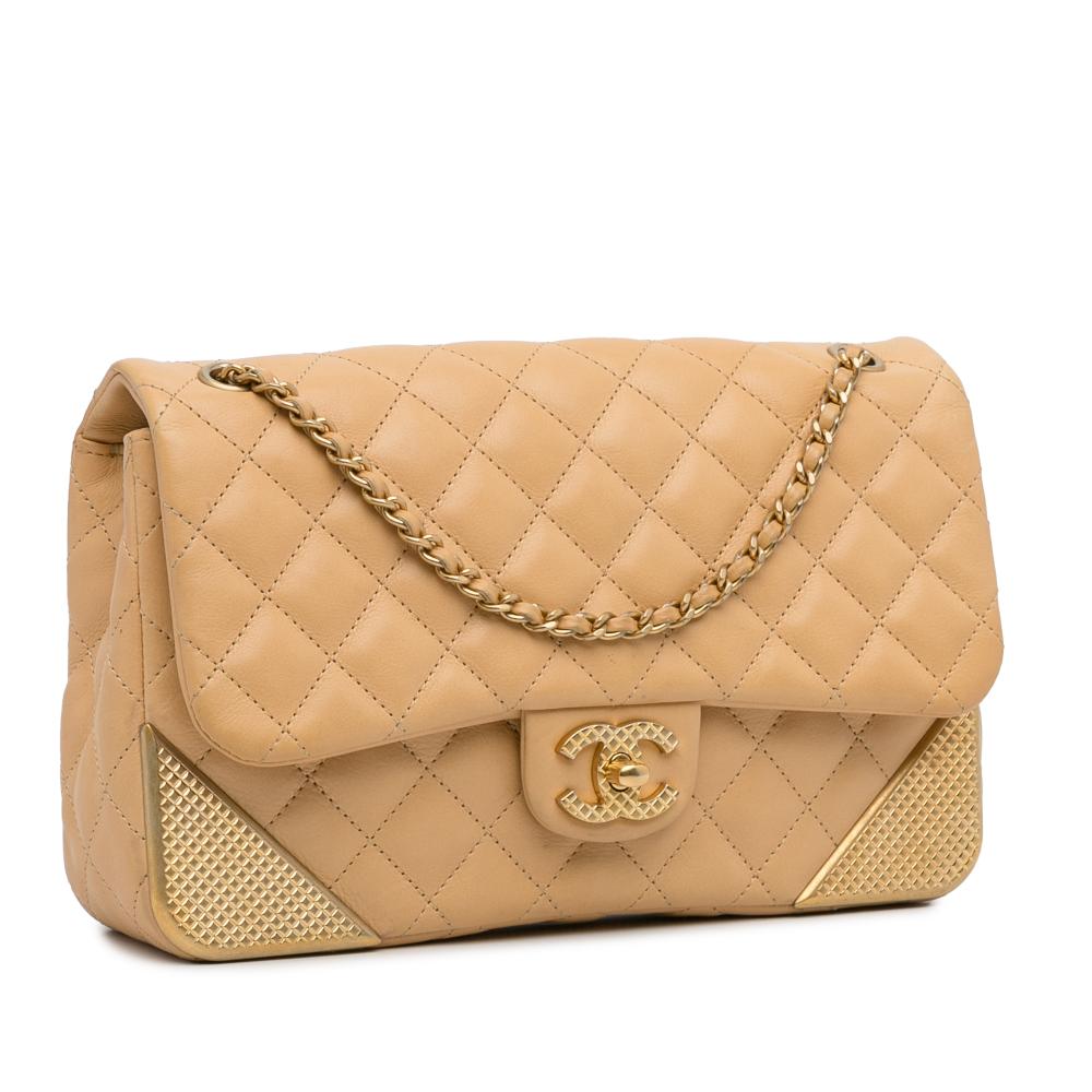 Yellow Leather Chanel Shoulder Bag