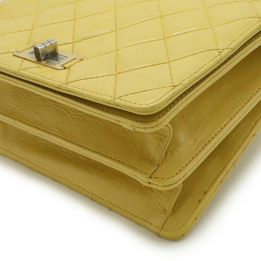 Yellow Leather Chanel Shoulder Bag