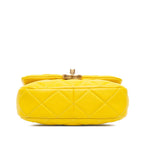 Yellow Leather Chanel Flap Bag