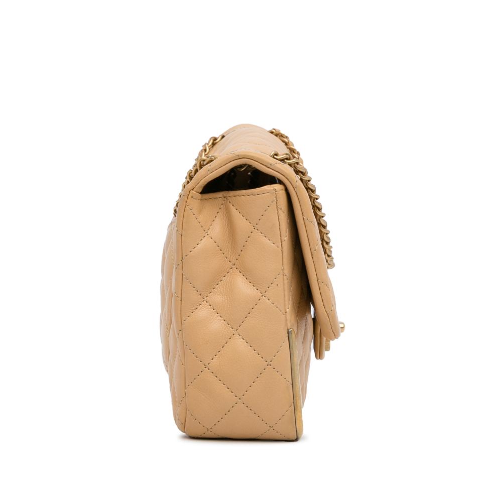 Yellow Leather Chanel Shoulder Bag