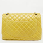 Yellow Leather Chanel Flap Bag