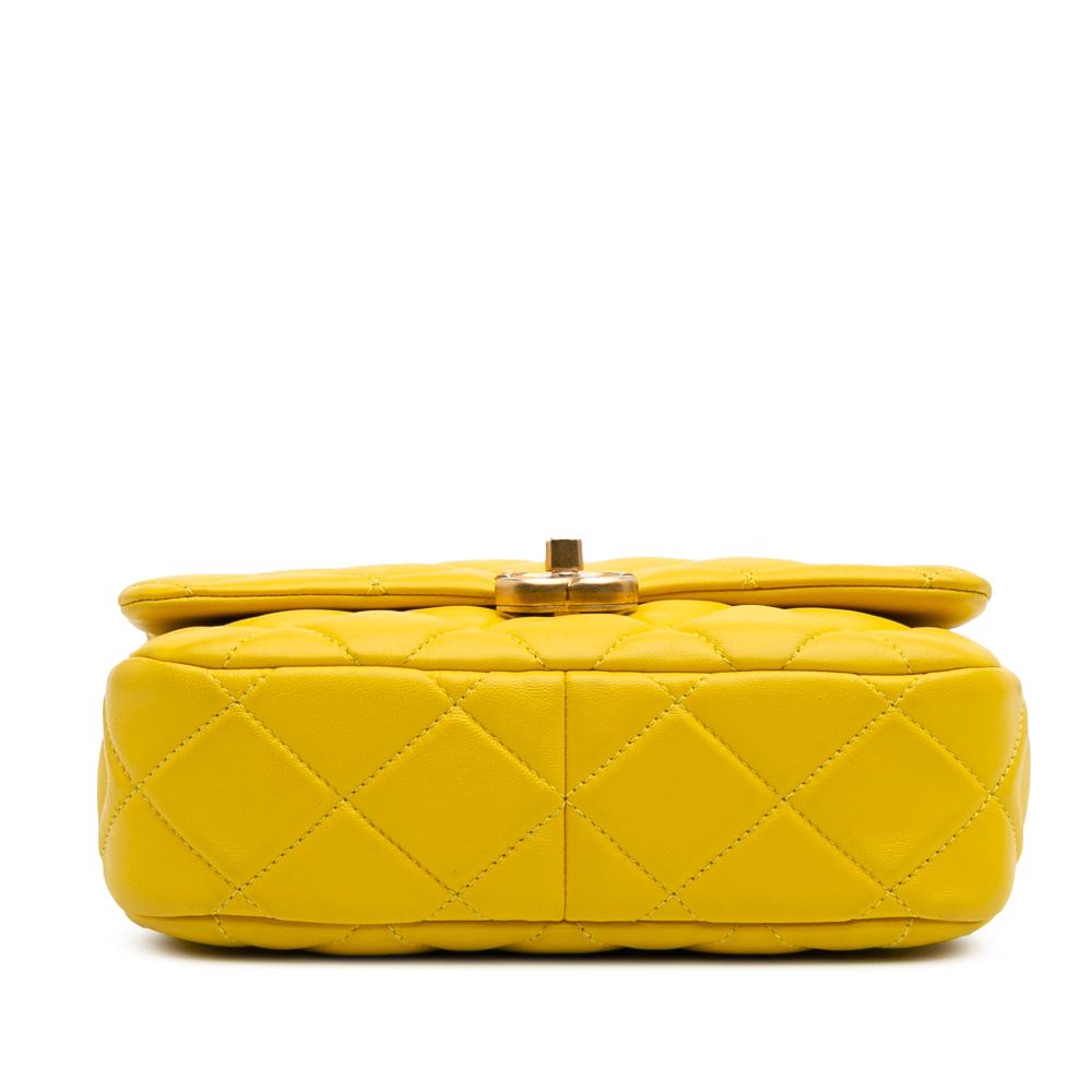 Yellow Leather Chanel Flap Bag