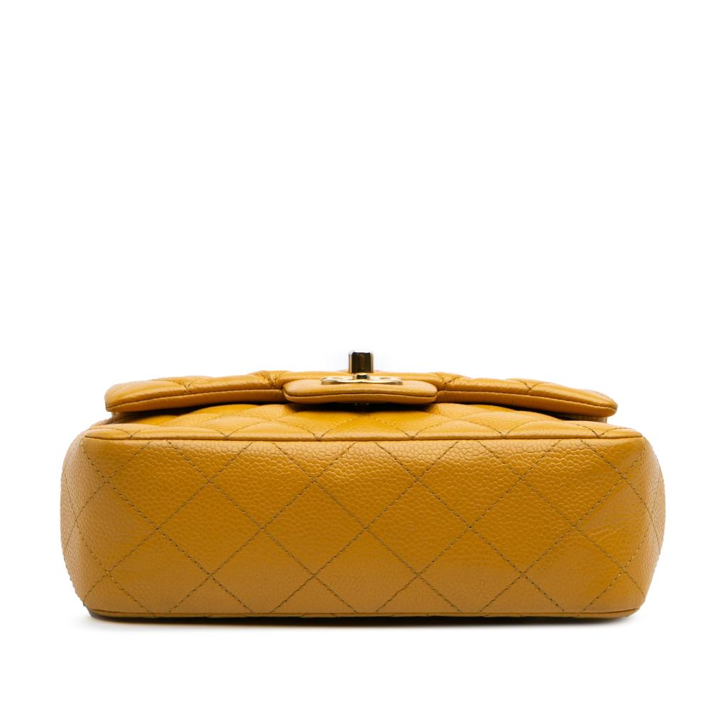 Yellow Leather Chanel Flap Bag