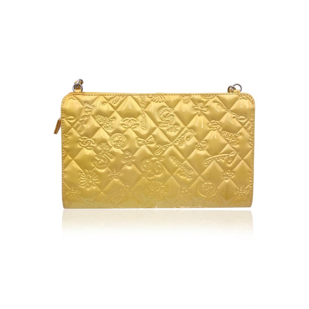 Yellow Leather Chanel Shoulder Bag