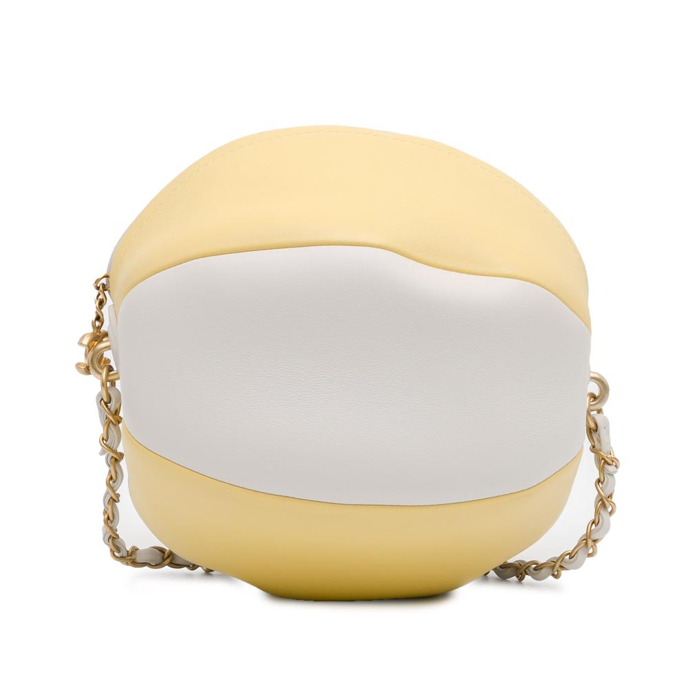 Yellow Leather Chanel Crossbody Bag