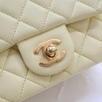 Yellow Leather Chanel Crossbody Bag