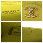 Yellow Leather Chanel Shoulder Bag