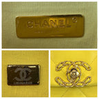 Yellow Leather Chanel Shoulder Bag