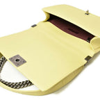 Yellow Leather Chanel Shoulder Bag
