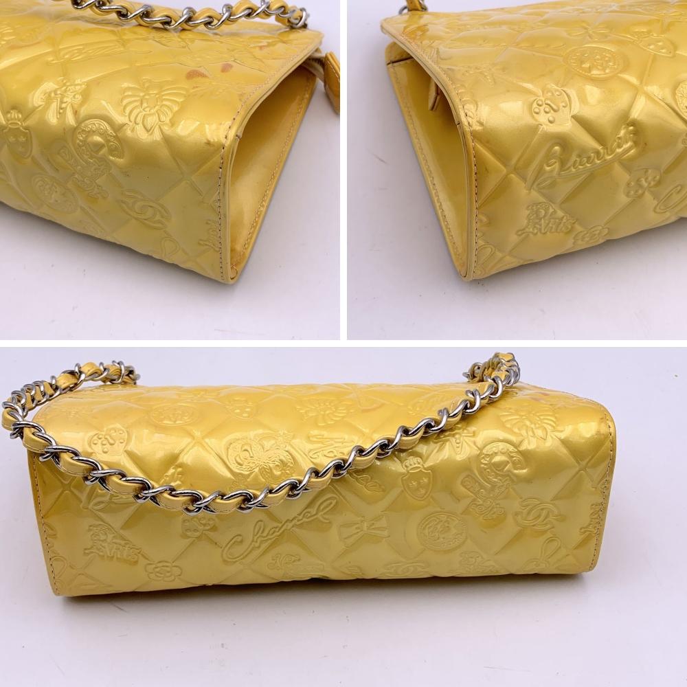 Yellow Leather Chanel Shoulder Bag