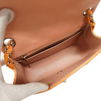 Yellow Leather Chanel Shoulder Bag