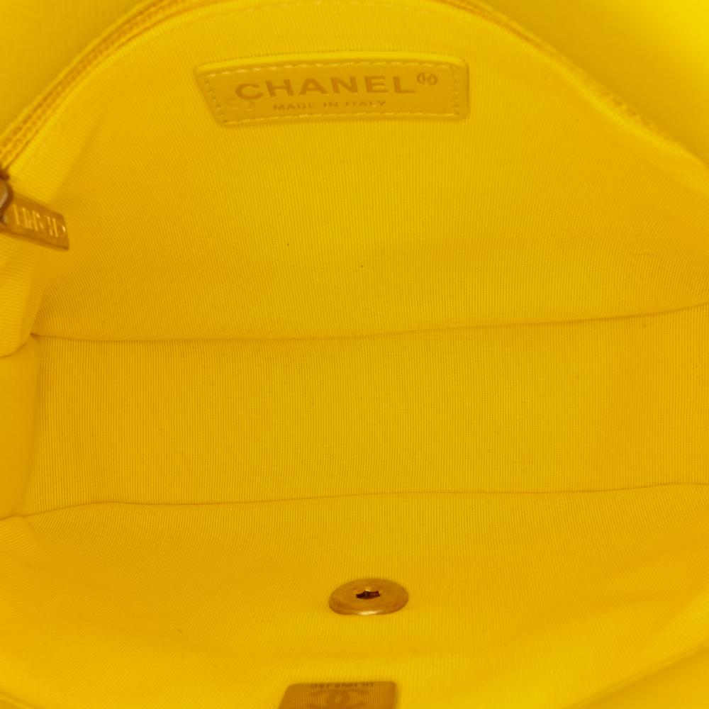 Yellow Leather Chanel Flap Bag