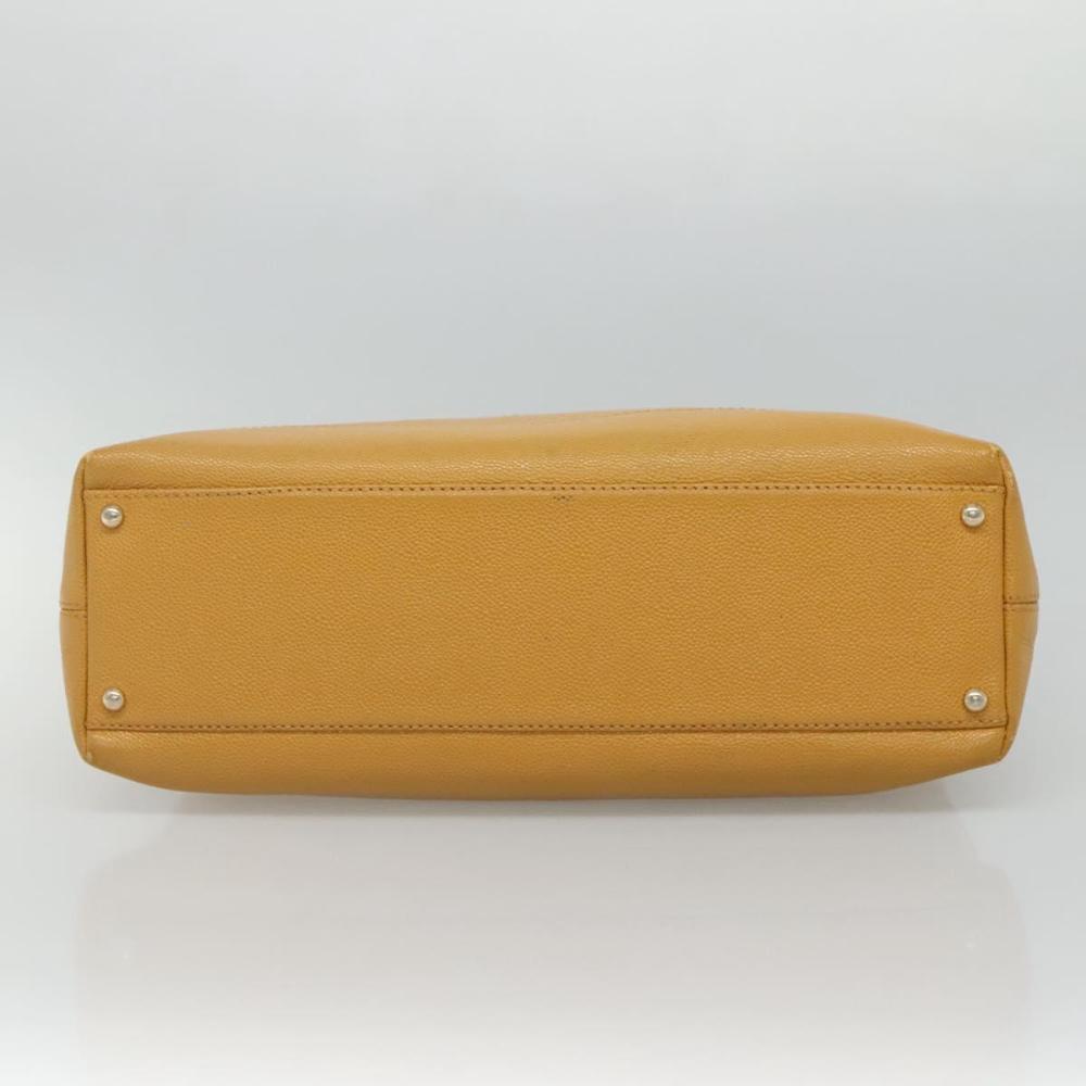 Yellow Leather Chanel Shoulder Bag