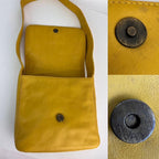 Yellow Leather Chanel Messenger Bag