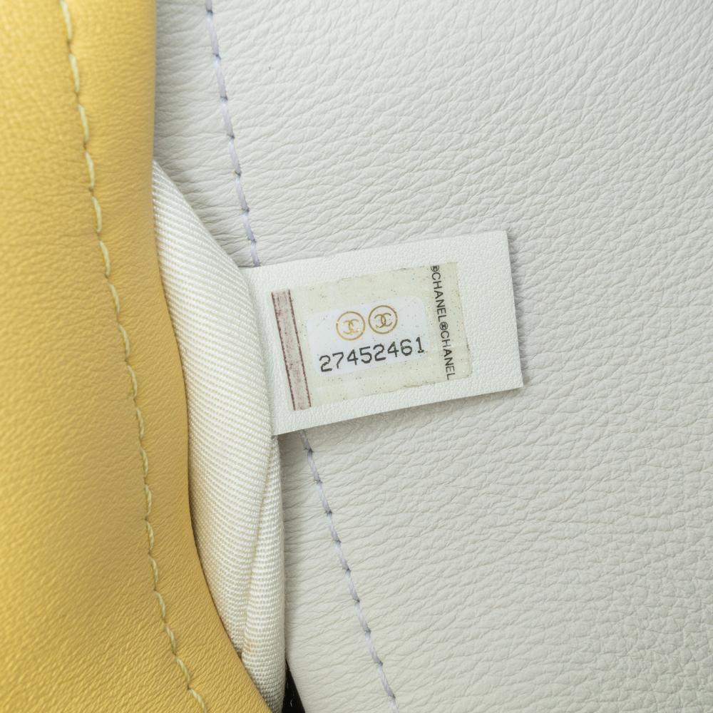 Yellow Leather Chanel Crossbody Bag