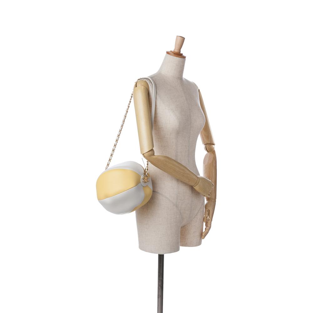 Yellow Leather Chanel Crossbody Bag