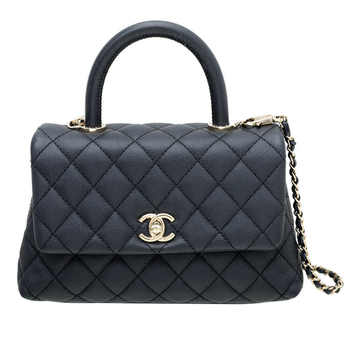 Chanel Blue Coco Handle Mini Bag