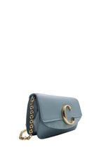 Chloe C Chain Clutch Faded Blue