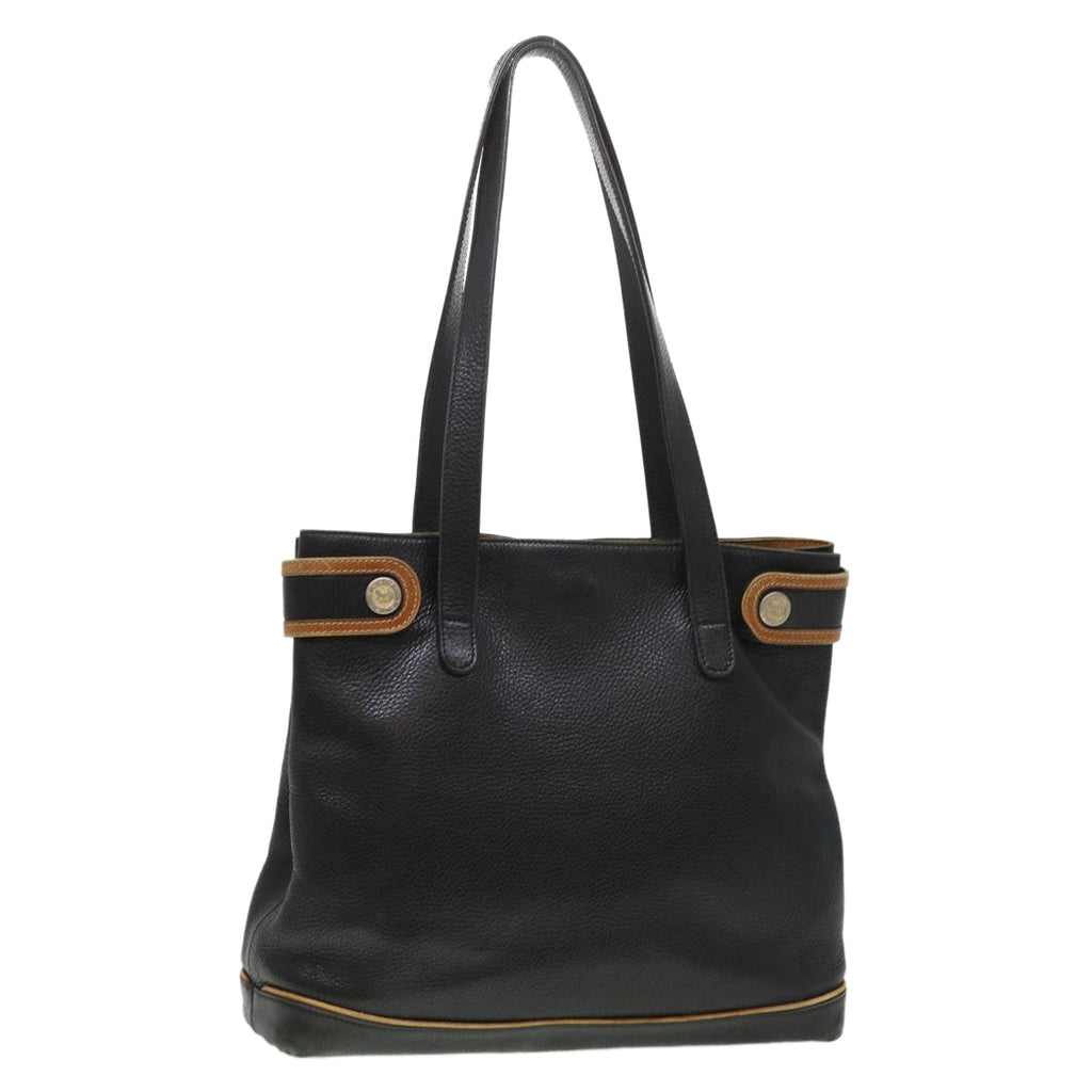 CELINE Tote Bag Leather Black  cl472