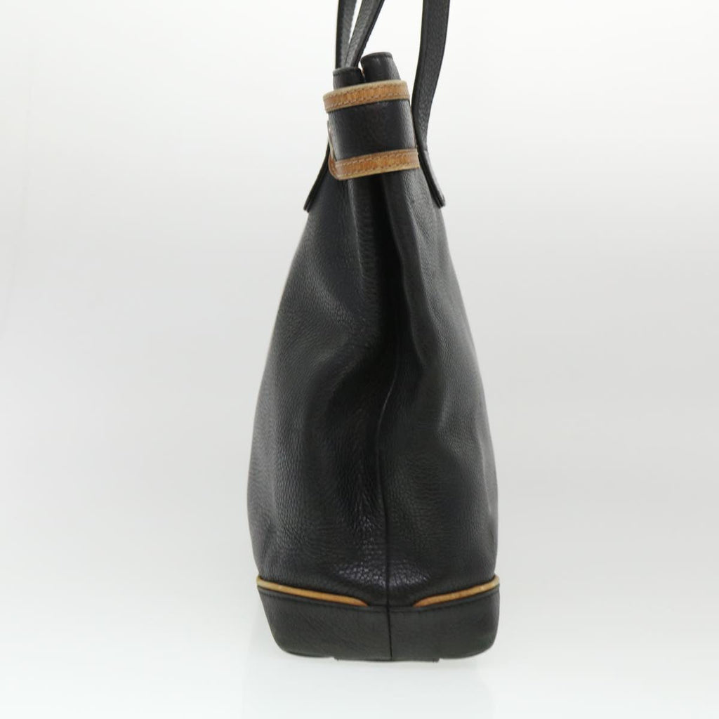 CELINE Tote Bag Leather Black  cl472