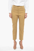 Bottega Veneta Cotton Front-pleated Tapered Fit Pants