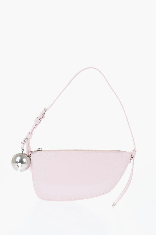 Burberry Crakle Leather SHIELD SLING Shoulder Bag with Maxi Charm