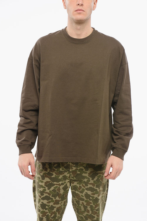 Bottega Veneta Crew Neck Cotton T-Shirt with Cuffs