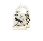 Dior White  Animal Embroidery Limited Edition Mini Lady Dior Tote