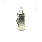 Dior Silver Flora Print Leather Mini Lady Dior Tote