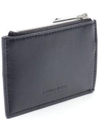 Bottega Veneta Intrecciato Zipper Card Wallet Black