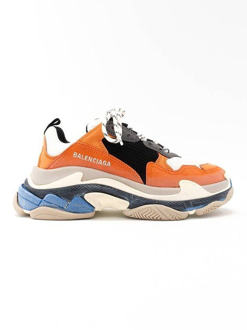 Balenciaga Triple S Low-Top Sneakers Blue Orange