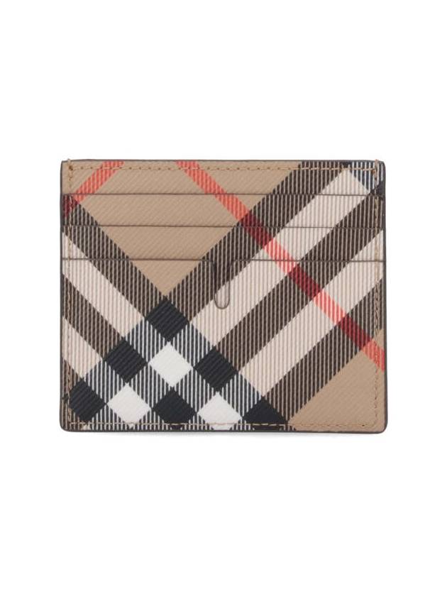 Burberry Check Card Wallet Beige