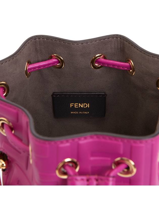 Fendi Mon Tresor Small Leather Bucket Bag Pink