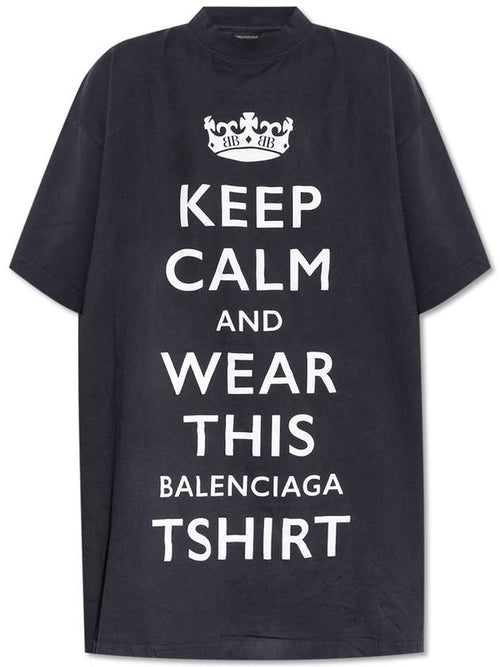 Balenciaga Balenciaga Oversized T-shirt, Women's, Grey