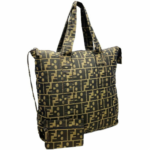 Fendi Zucca  Nylon Handbag Tote Bag ()