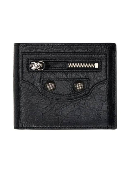 Balenciaga Le Cargoll Square Fold Lambskin Bicycle Wallet Black