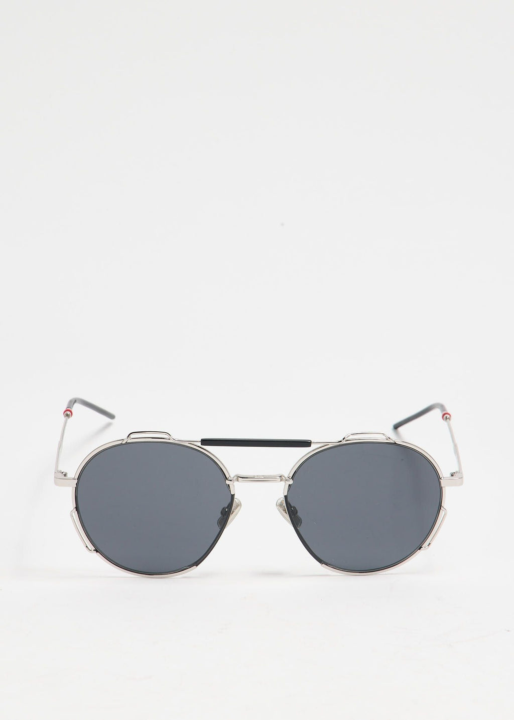 Dior Aviator Round Sunglasses in Silver Metal