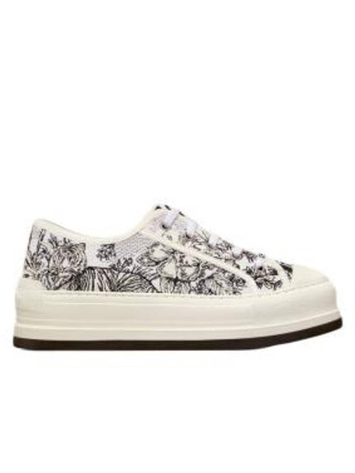 Walk'n'Dior Platform Embroidered Cotton Toile De Jouy Voyage Motif Low Top Sneakers Dior