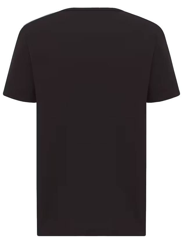 Embroidered Bee Cotton Jersey Short Sleeve T-Shirt Black Dior