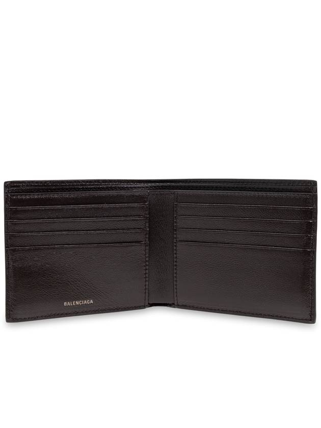 Balenciaga Balenciaga Leather Wallet With Logo, Men's, Brown