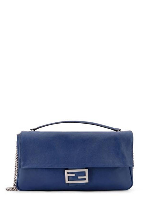 Fendi Baguette Chain Large Shoulder Bag Blue