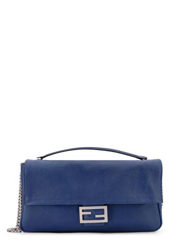 Fendi Baguette Chain Large Shoulder Bag Blue