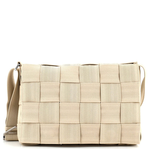 Bottega Veneta Cassette Crossbody Bag Maxi Intrecciato Fabric Large