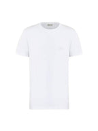 Embroidered Logo Cotton Jersey Short Sleeve T-Shirt White Dior