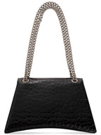 Balenciaga Medium Crush Chain Shoulder Bag Black
