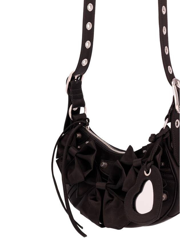 Balenciaga Le Cargol Fabric Shoulder Bag Black