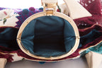 Fendi Ivory & Multicolor Limited Edition Embroidered Spy Hobo